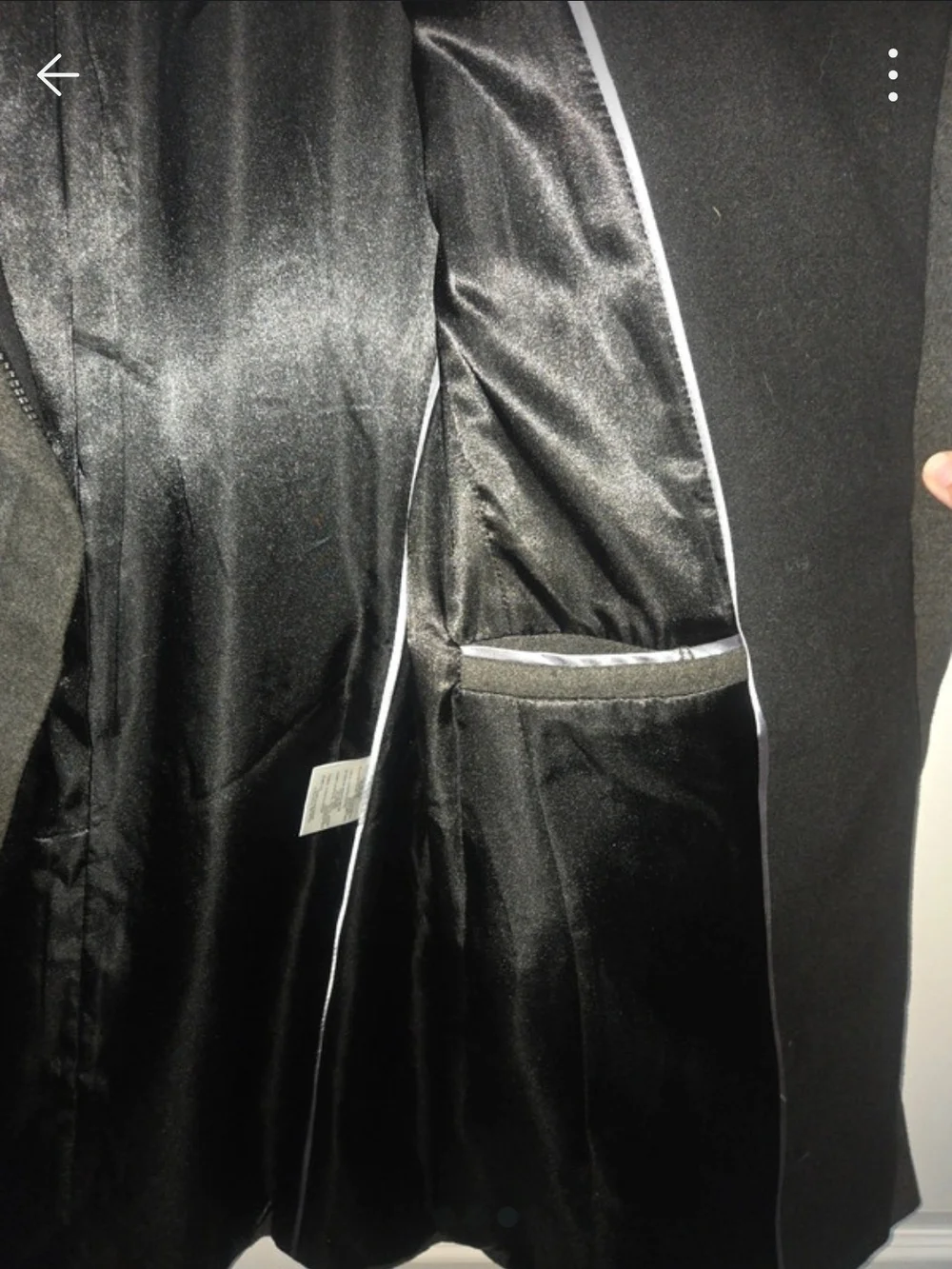 Andrew Marc Charcoal Gray Wool-Blend Pea Coat